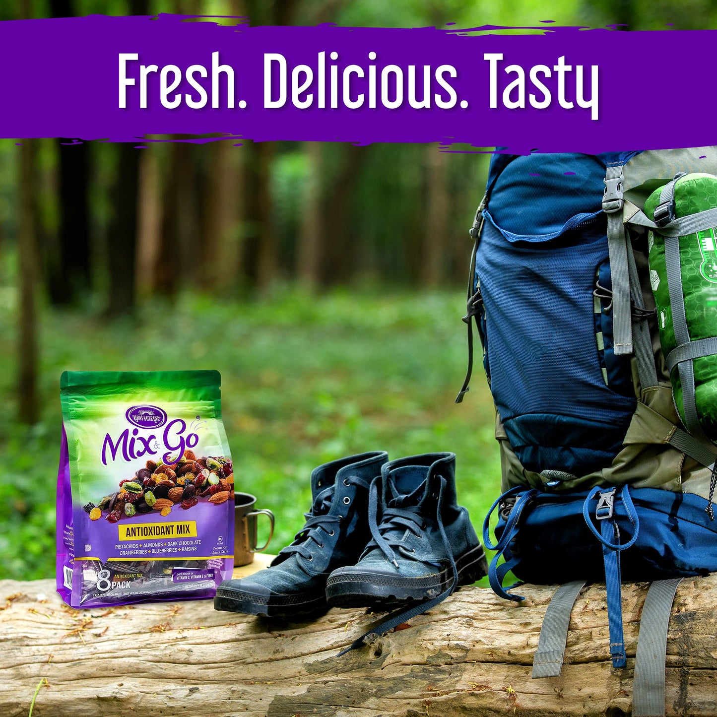 Mix And Go Single Serve Trail Mix Snack Packs, Healthy Snack Bag, Antioxidant Mix Fruit & Nut By Klein'S Naturals, Contains 16 P