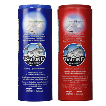 La Baleine Sea Salt 2 Pack Bundle - Fine & Coarse, 31.8 cm Size