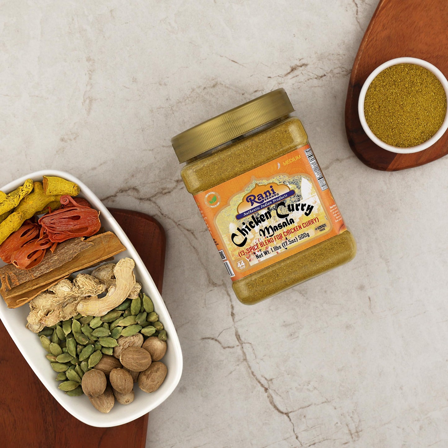 Rani Chicken Curry Masala Indian 13-Spice Blend 17.5Oz (1.1Lbs) 500G Pet Jar ~ All Natural | Vegan | No Colors | Gluten Friendly