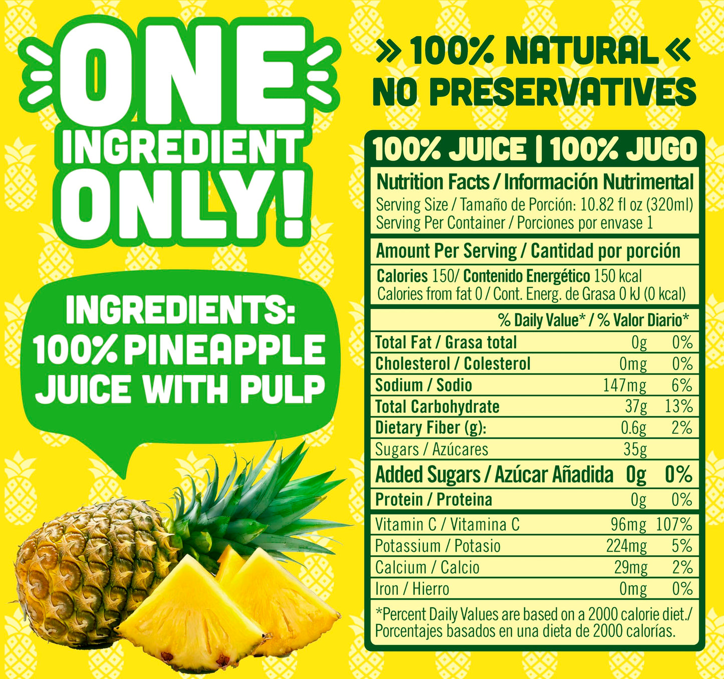 NILO Pineapple Juice | 100% Squeezed | No Sugar Added | 10.8 oz (Pack of 12)