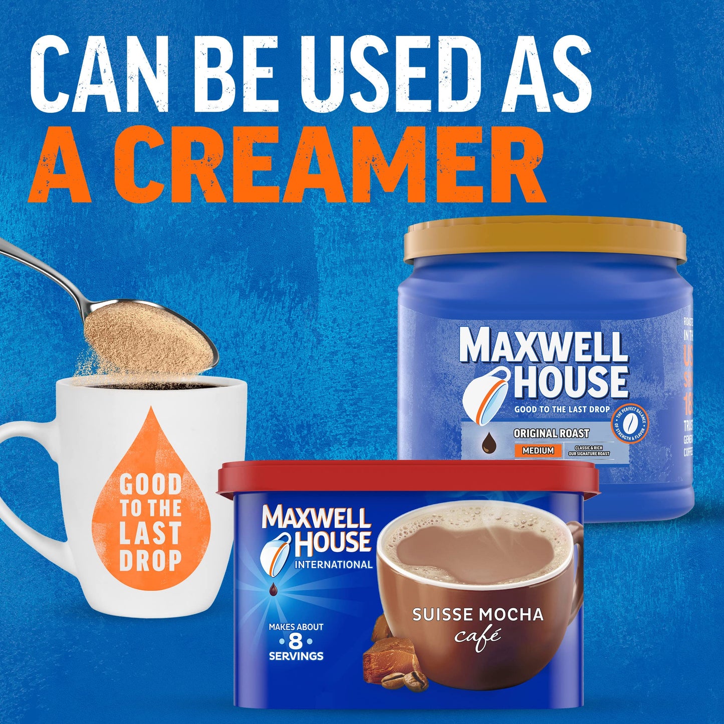 Maxwell House International Suisse Mocha Caf  -Style Instant Coffee Beverage Mix, 4 ct. Pack, 7.2 oz. Canisters