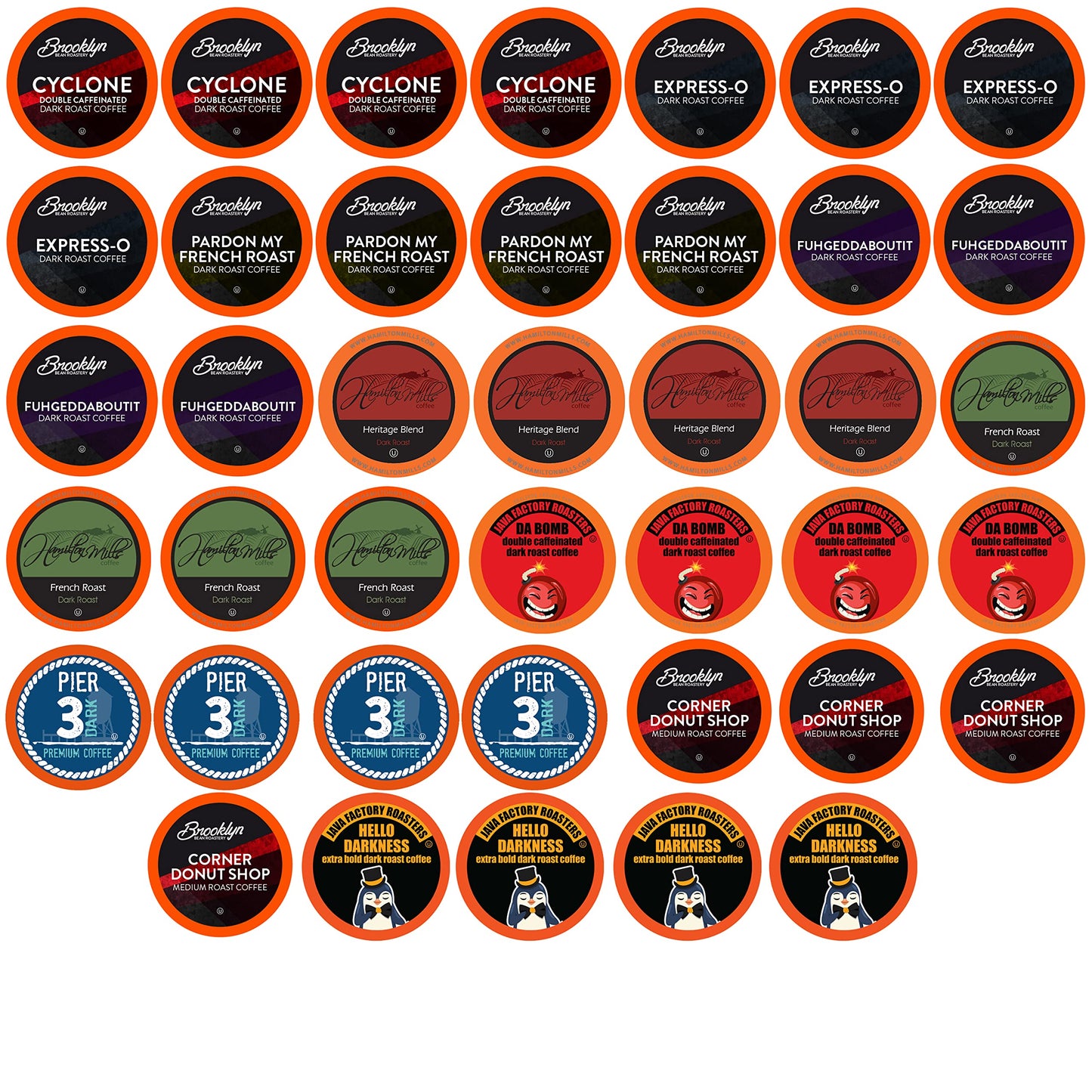 Two Rivers Coffee Bold & Dark Roast Coffee Pods  Compatible with 2.0 Keurig K-Cup malt-inspired  Assorted Bold Variety Pack  40 Count