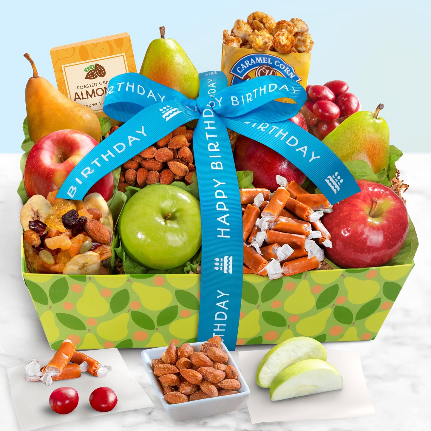 Happy Birthday Orchard Delight Fruit And Gourmet Gift Basket
