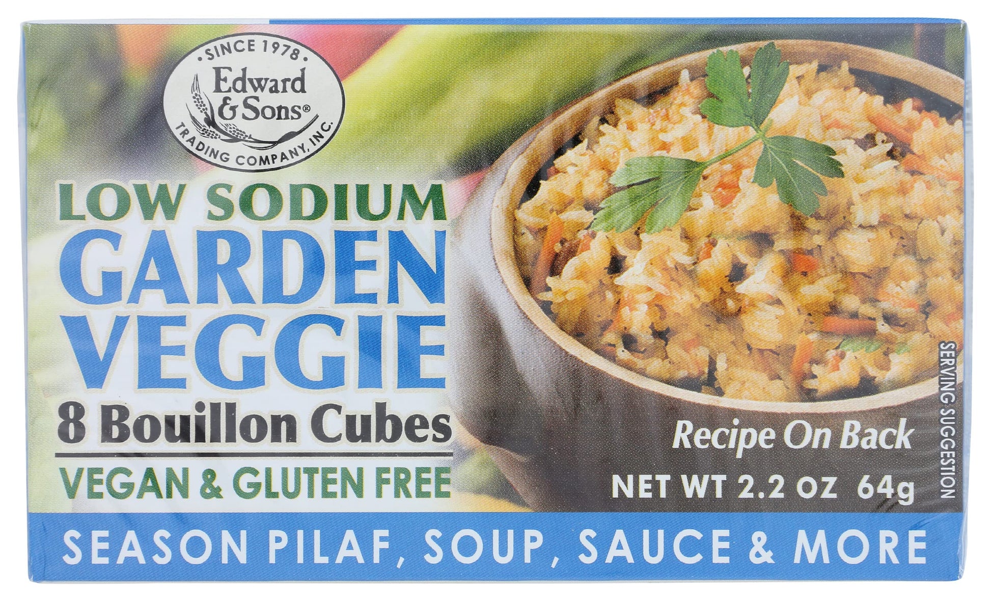Edward & Sons Low Sodium Veggie Bouillon cubes 2.2 oz