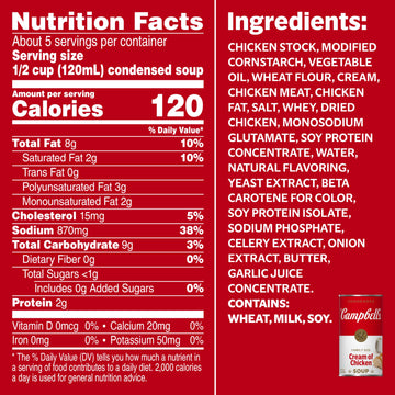 Campbell'S Condensed Cream Of Chicken Soup, Family Size 22.6 Ounce Can (Pack Of 12)