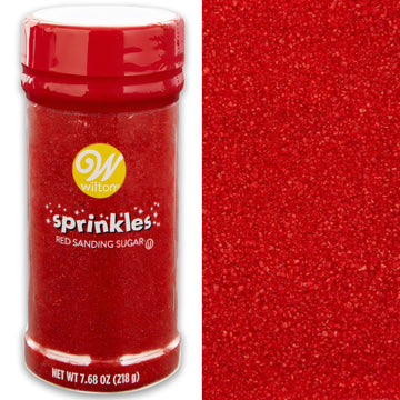 Wilton Red Sanding Sugar Sprinkles, Sparkling Sprinkles Sugar Crystals For Baking And Cookie Decorating, Cupcakes, Icing, Kosher
