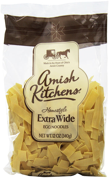 Amish Kitchens Noodles, Extra Wide, 12-Ounce Bags (Pack of 12)