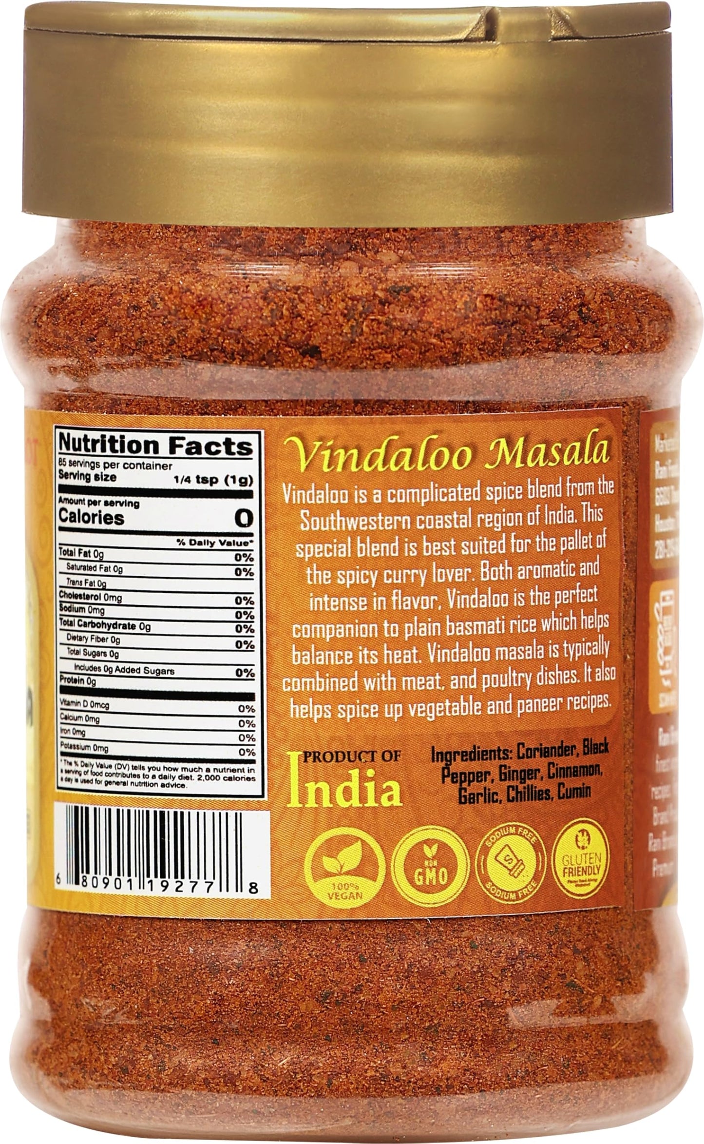 Rani Vindaloo Curry Masala Indian Spice Blend, All Natural, Salt Free, Vegan, 3oz PET Jar