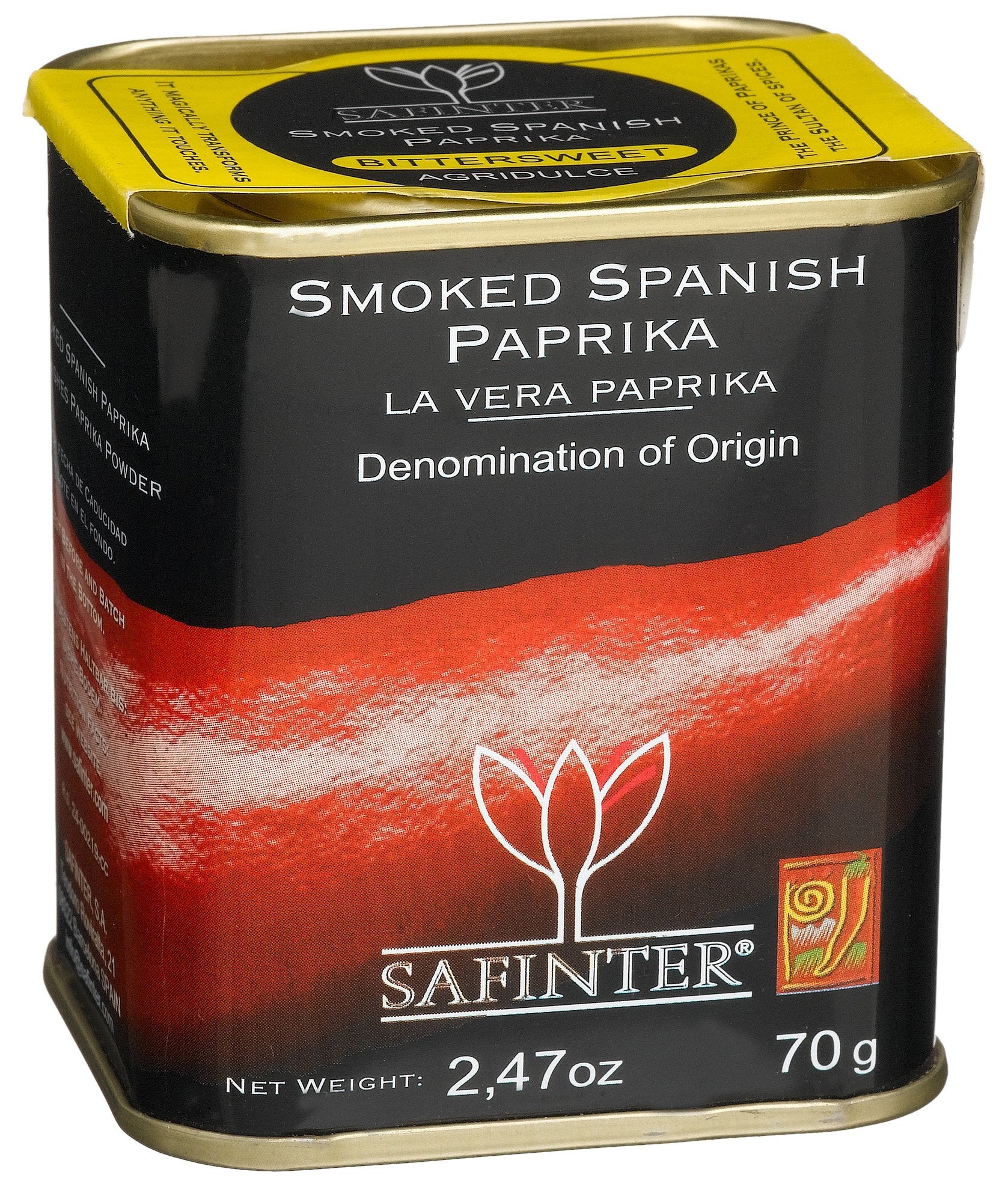 Rishi Tea Smoked Spanish Paprika Bittersweet, Pack of 4 Tins, 2.47-Ounce Each