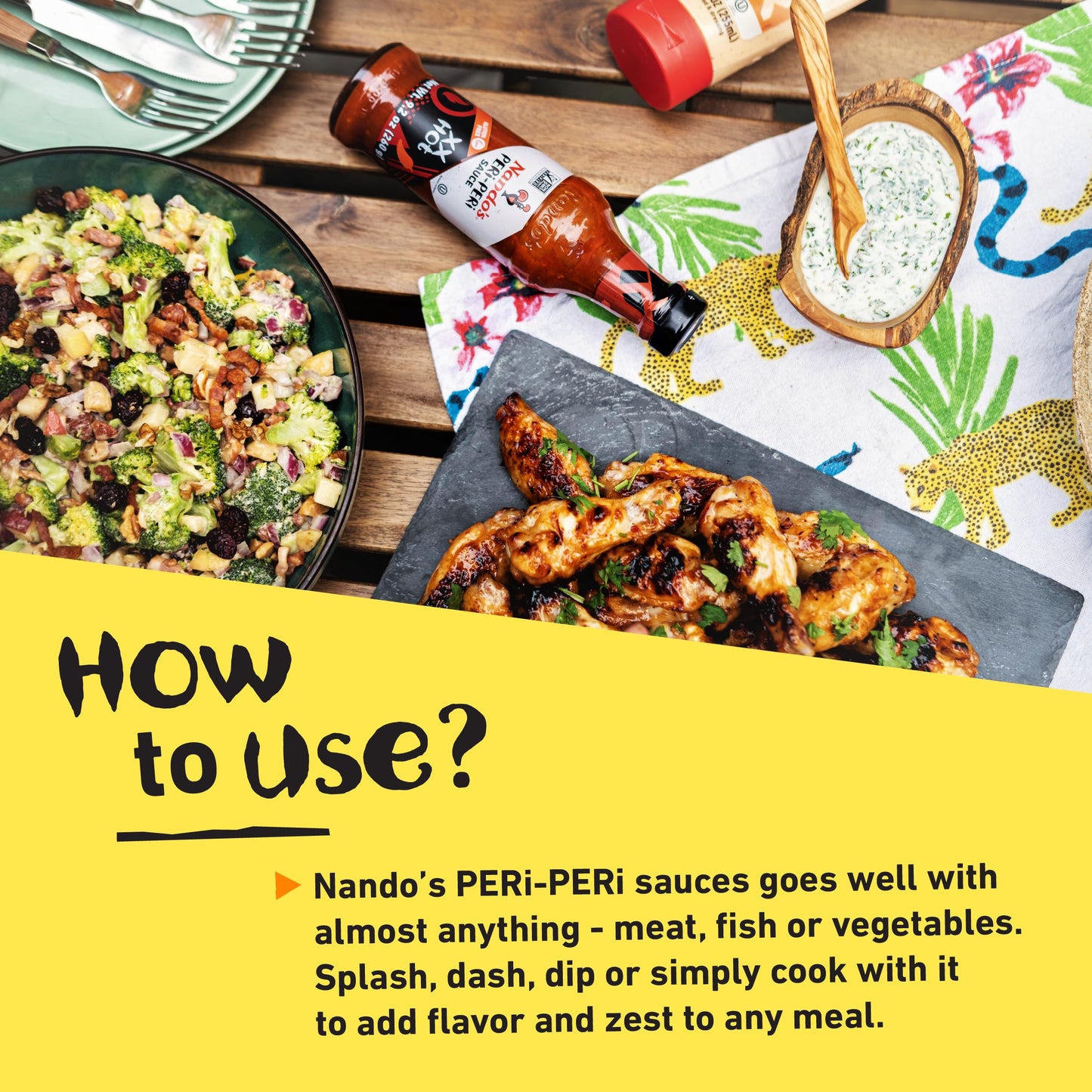 Nando'S Hot Peri-Peri Sauce - Hot Heat Fiesty Blend Of Garlic & Herbs - Great Substitute For Siracha | Gluten Free | Non Gmo | Kosher - 9.1 Oz Bottle (4 Pack)
