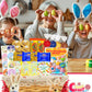 Easter Snack Basket With Liner (44 Count) Filled With Treats, Peelable Gummies, Marshmallow Gummies, Bunny And More, Great Packa