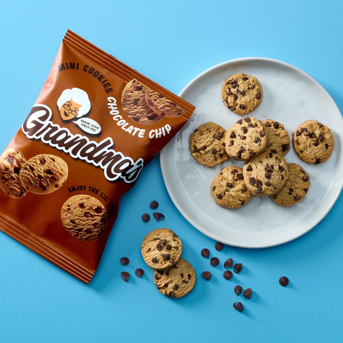 Grandma'S Cookies, Mini Chocolate Chip, 2 Ounce (Pack Of 60)