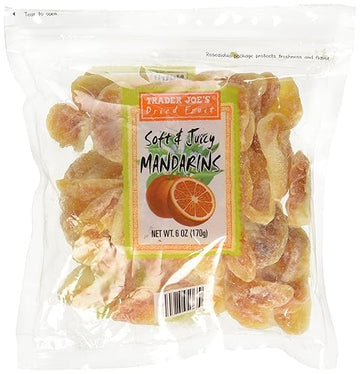 Trader Joes Dried Fruit Soft & Juicy Mandarins 6Oz.