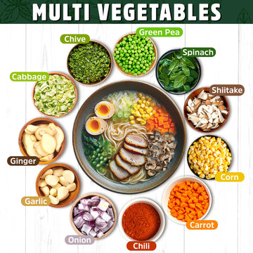 Real Naturals Dried Ramen Toppings, Dehydrated Vegetables Mix, 5.82 oz