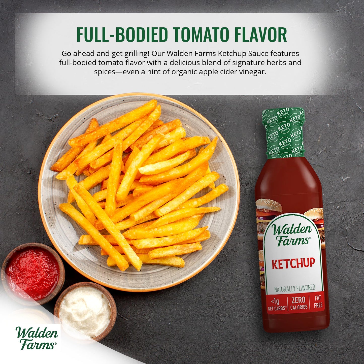 Walden Farms Calorie Free Ketchup Calorie Free, Fat, Carbs, Gluten or Sugar Pack of 3 ( Ketchup -Seafood Sauce & Original BBQ Sa