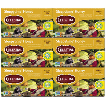 Celestial Seasonings Sleepytime Herbal Tea, Caffeine Free, 20 Bags, Pack of 6