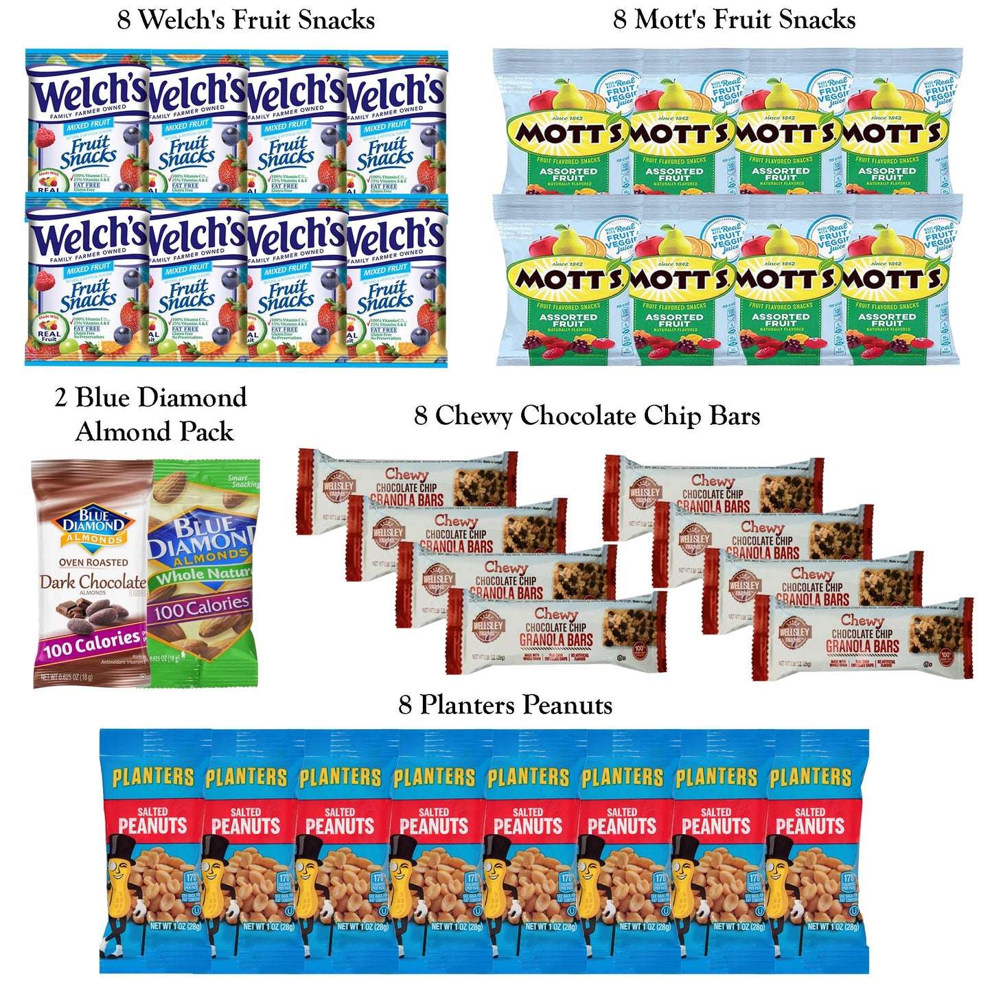 Foxy Fane 66-Count Holiday Gift Box - 66 Healthy Snacks & Treats - Perfect Variety Pack For Easter - Great For Family, Friends &