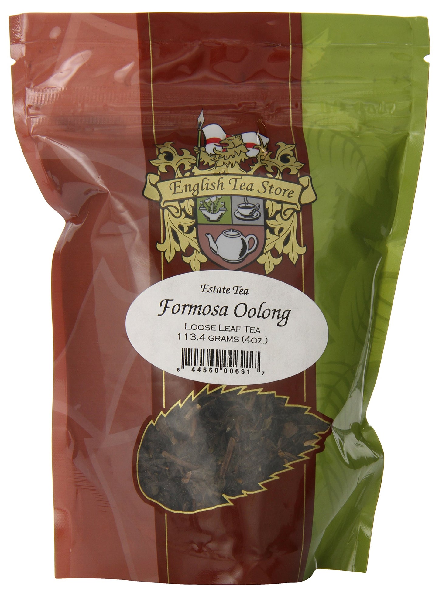 English Tea Store Formosa Oolong Tea Pouches - Loose Leaf, Semi-Fermented, 4oz, Smooth Taste, Grown in Taiwan, Enjoy Hot or Iced