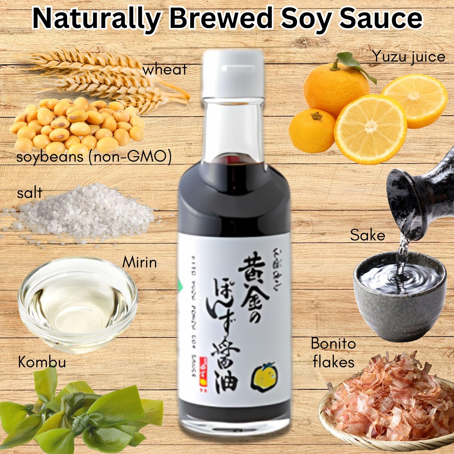 Aki Foods Japan Kito Yuzu Ponzu Sauce - Premium Citrus Soy Sauce, 6.76 fl oz (200ml), No Artificial Additives, Product of Japan