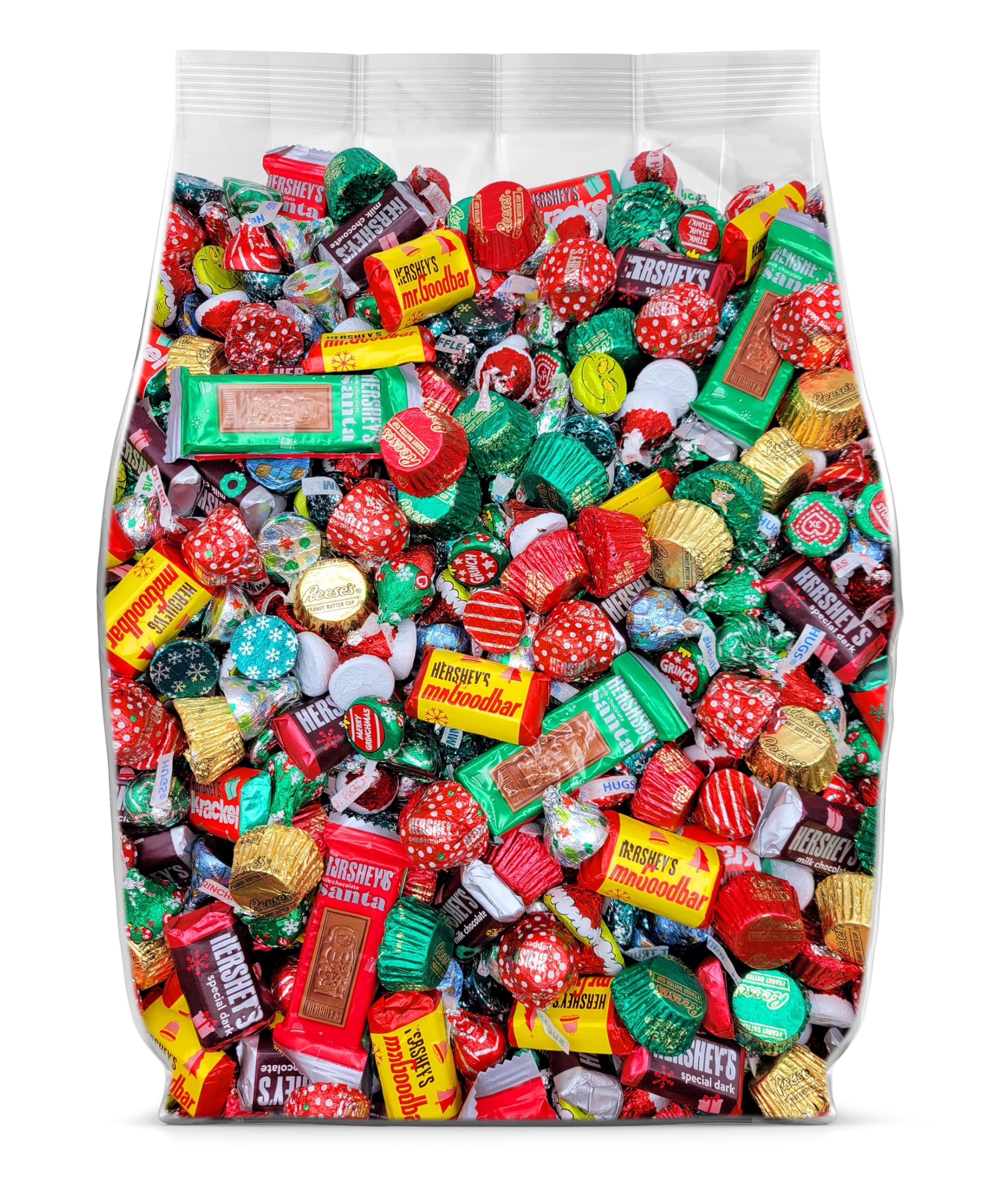 Assorted Christmas Chocolate Variety Pack - 5lb Bulk Christmas Candy Individually Wrapped for Stocking Stuffers  Party Favors  Secret Santa  Gift Bags and Holiday  - Assorted Holiday Candy Bulk Mix - 5 Pounds