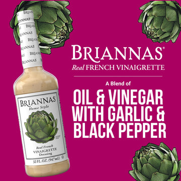 Briannas - Home Style Real French Vinaigrette Dressing - Fine Salad Dressing Made With Premium Ingredients - Sugar Free Dressing