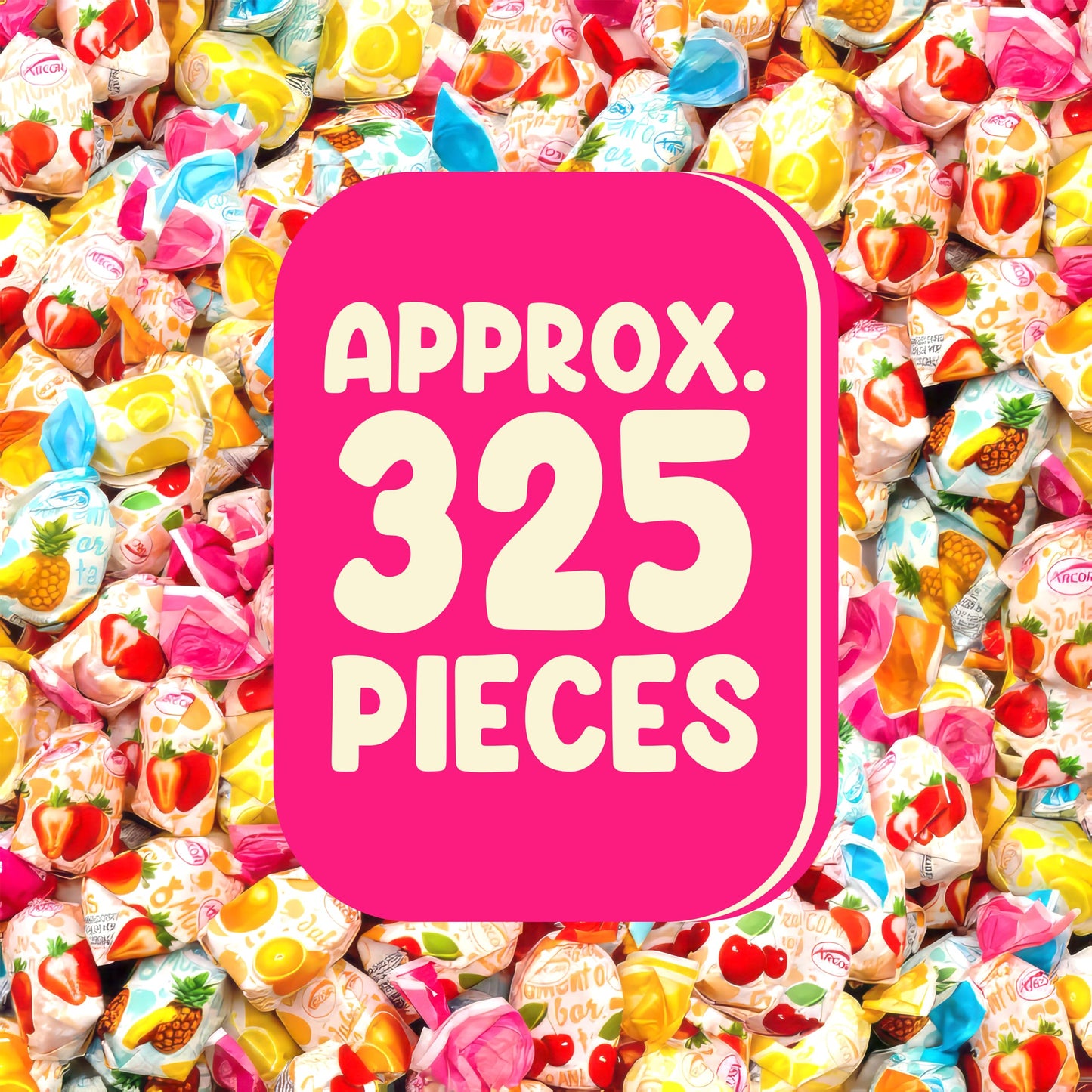 Fruit Filled Candy - Hard Bulk Candy - 5 Pounds Approx 325 Pieces