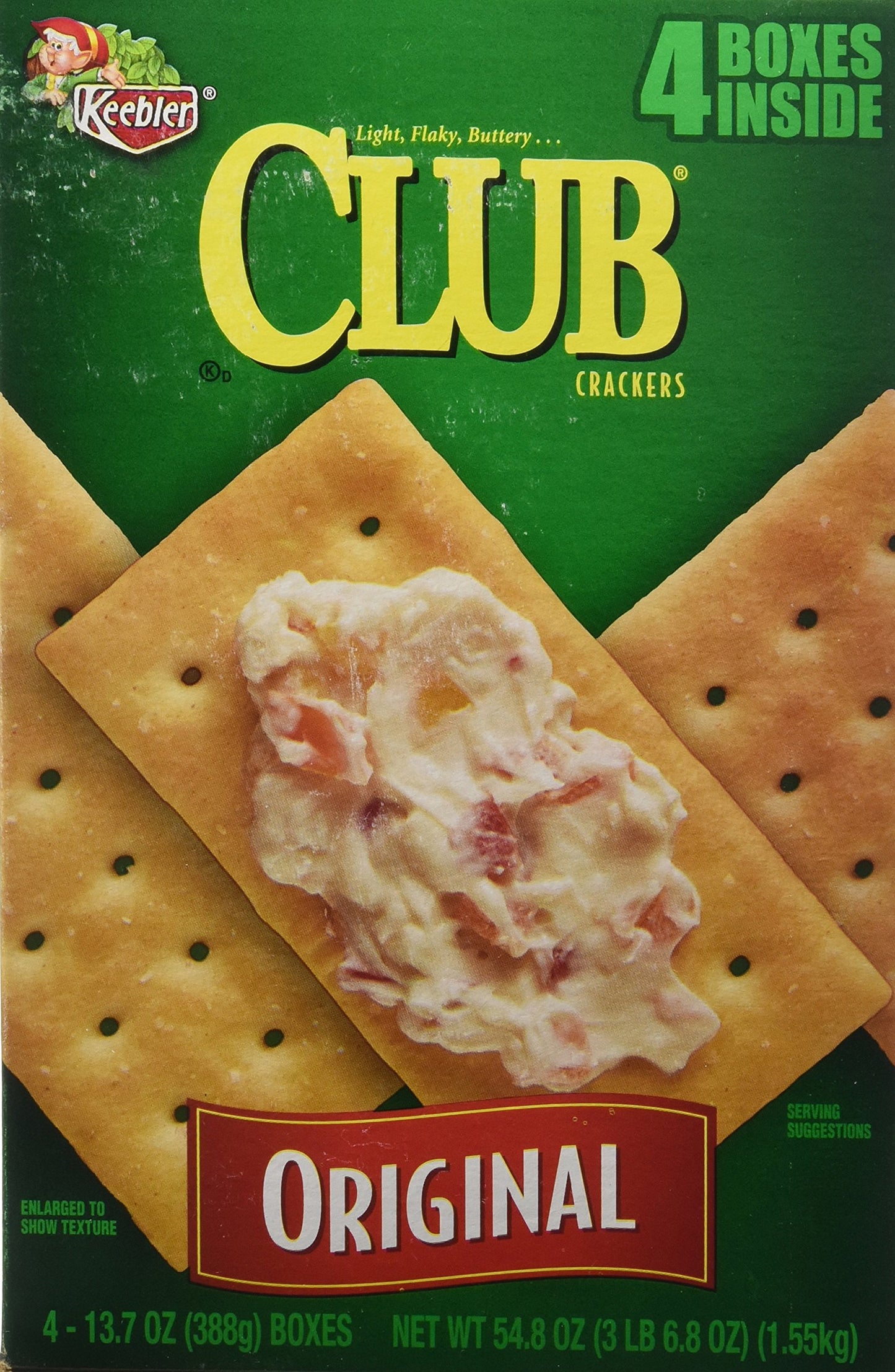 Keebler Original Club Crackers Four 13.7 Oz. Boxes