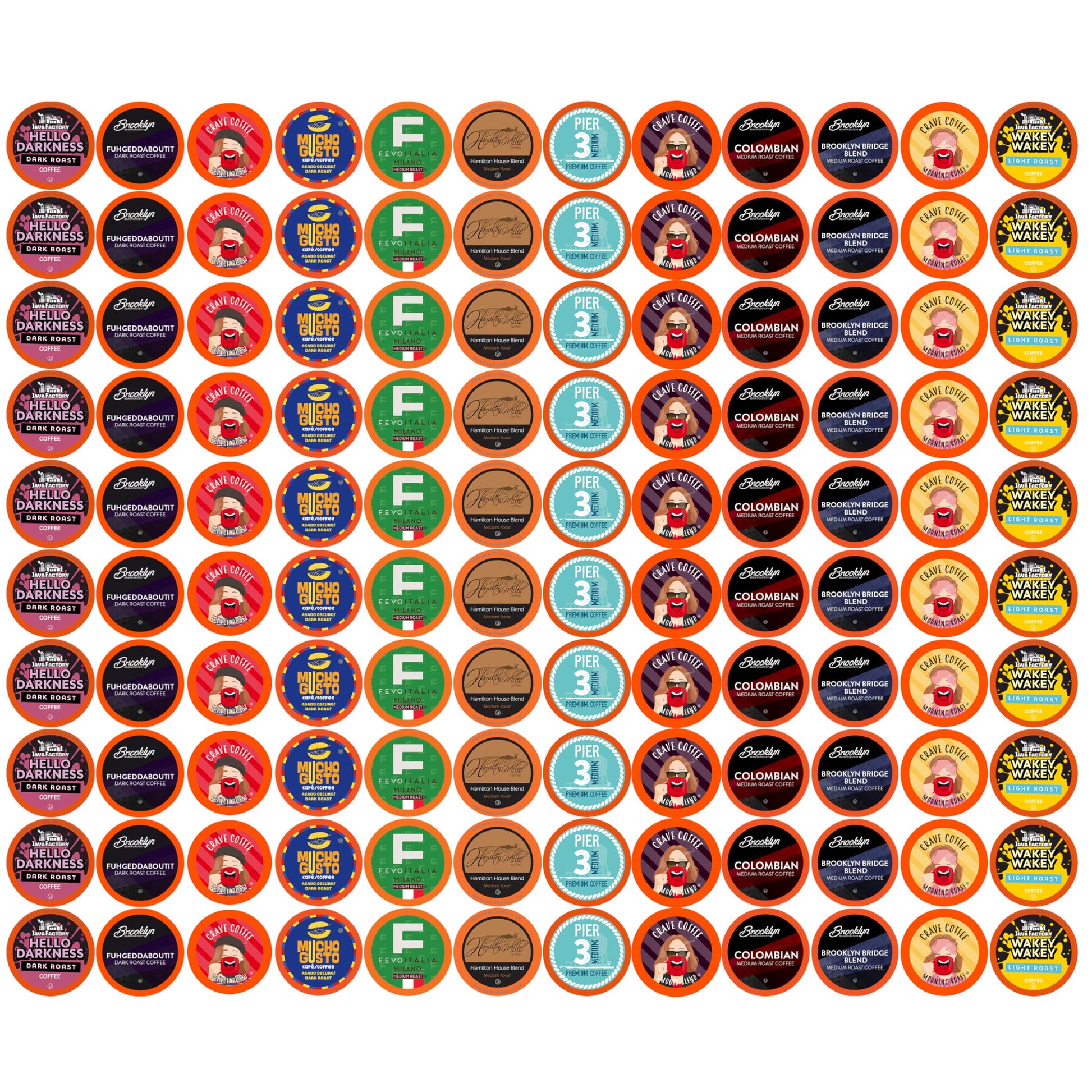 Coffee Pod Variety Packs All Roasts Sampler  Assorted  Compatible With 2.0 K-Cup Beverage Makers  Variety Pack  120 Count (Pack Of 1)