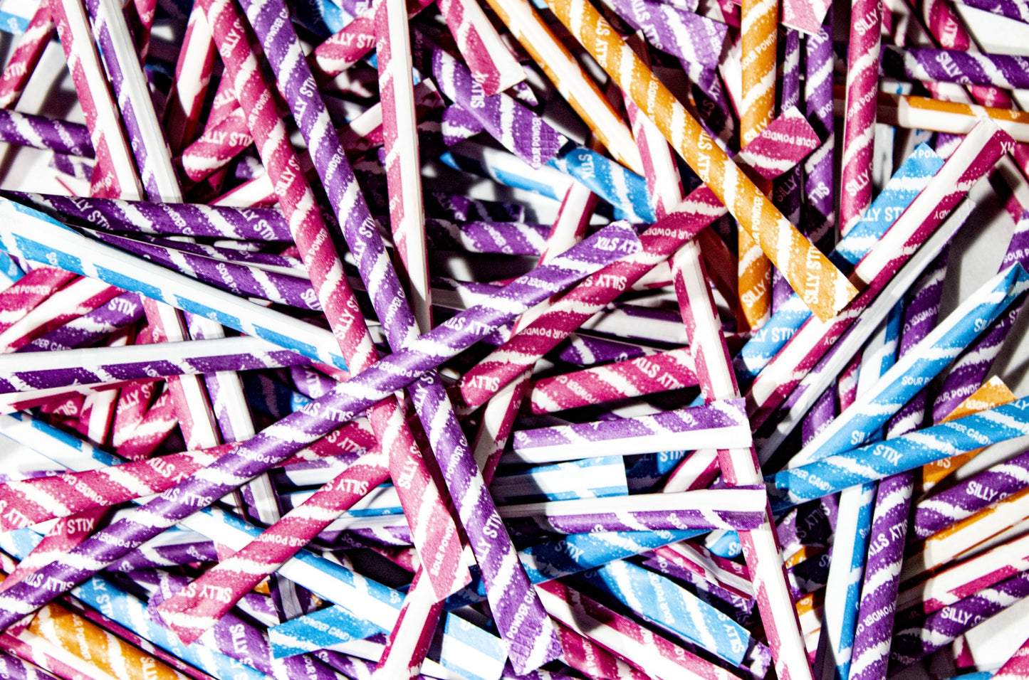 Sour Filled Candy Straws - 8 oz of Sour Tropical Punch Orange Cherry Grape Powder Candy Straws