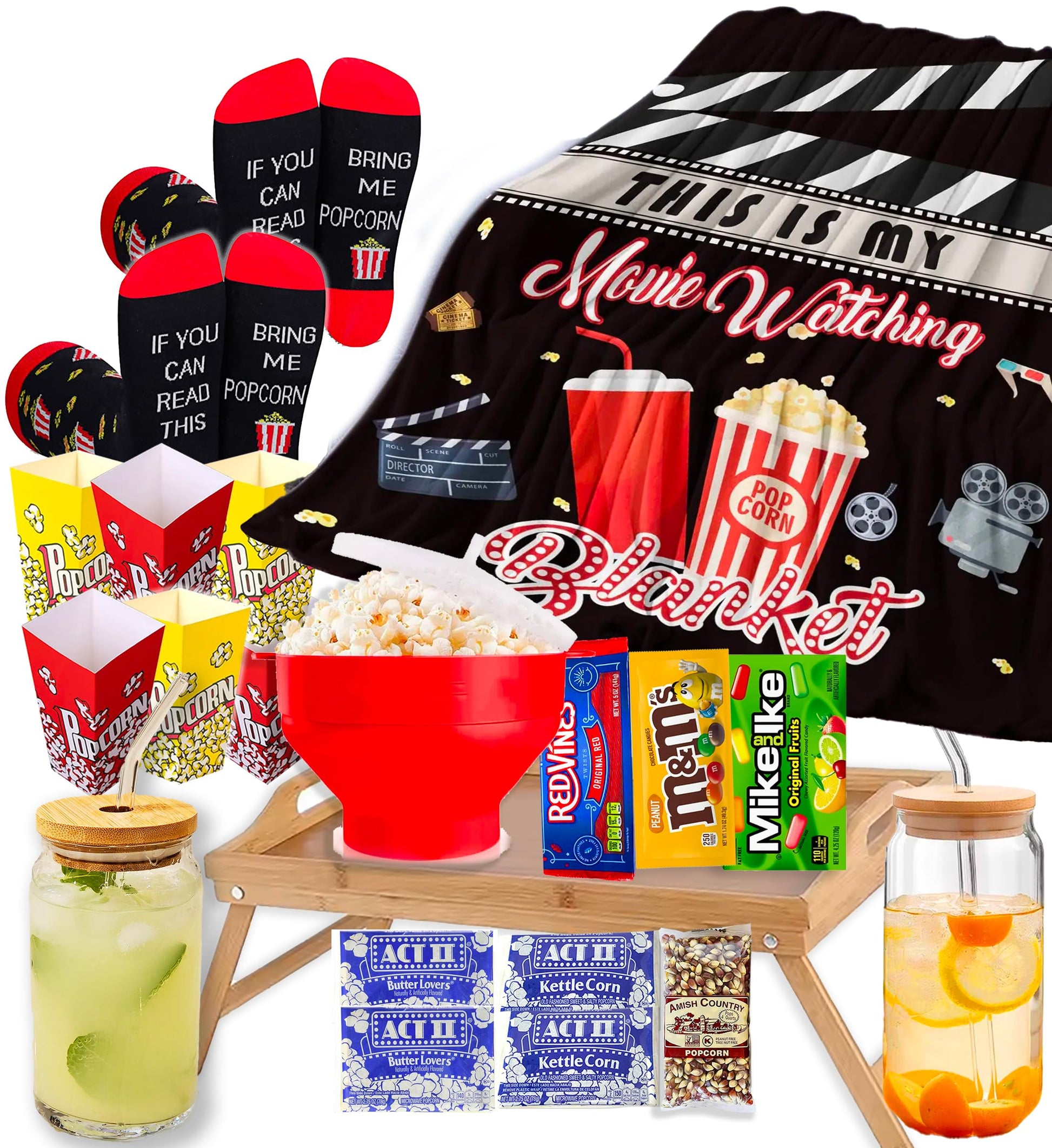 Beyond The Box Ultimate Movie Night Gift Basket - Variety Snack Package for Couples - Compact Size - Perfect for Housewarming or Birthdays
