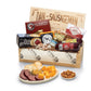DAN THE SAUSAGEMAN Gourmet Gift Basket - Smoked Summer Sausage, Salmon, Wisconsin Cheese, Mustard - 8 Piece Set