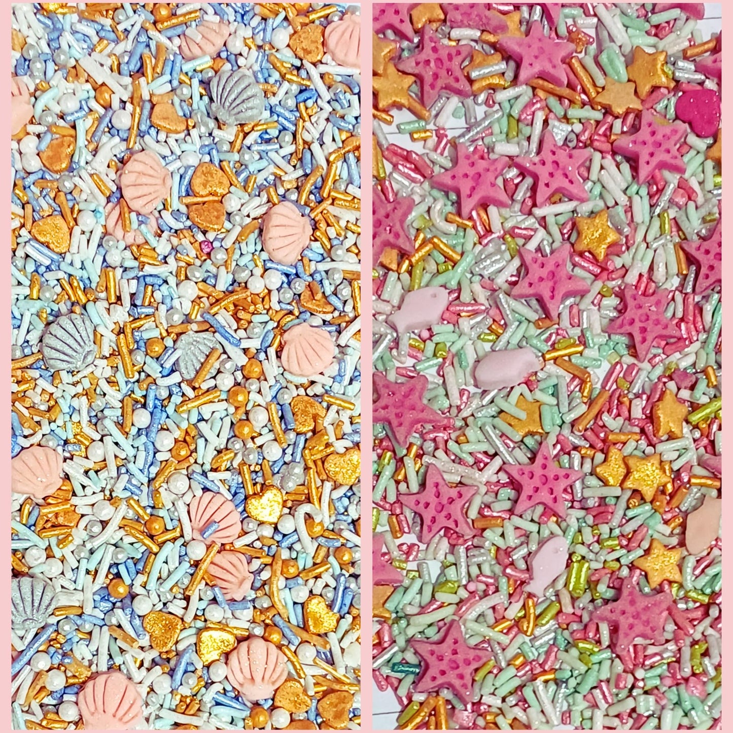 Confect Under The Sea Sprinkle Mix Set - Sea Shell, Star Fish, Mermaid & Sea Fishes Edible Decorations In Ocean-Inspired Colors