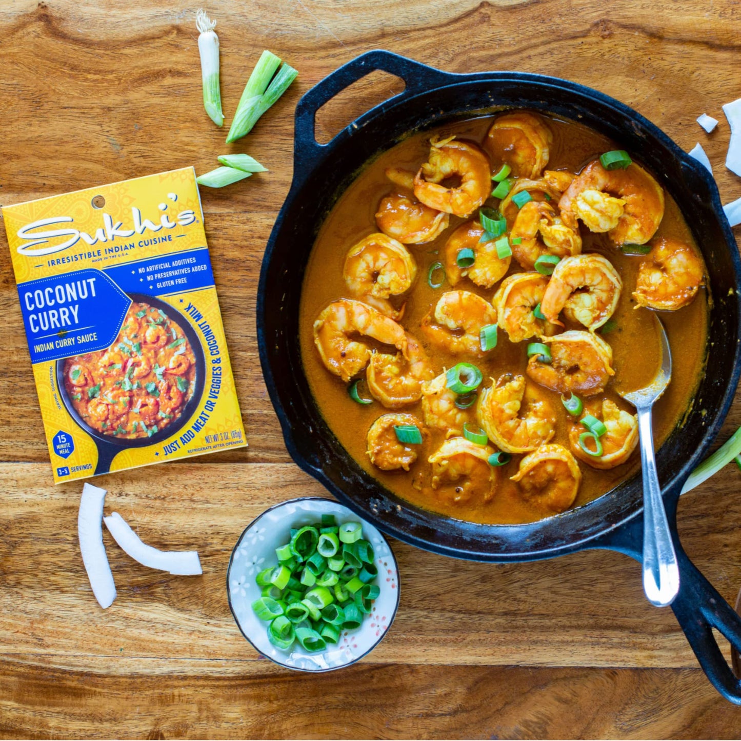 Sukhi's Indian Curry Sauce - Coconut Curry Sauce 3oz (Pack of 6) 84 Servings - Gluten Free Indian Sauce Indian Simmer Sauce