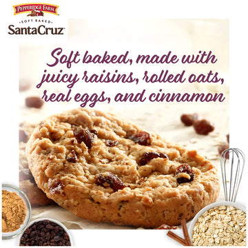 Pepperidge Farm Santa Cruz Soft Baked Oatmeal Raisin Cookies, 8.6 oz. Bag
