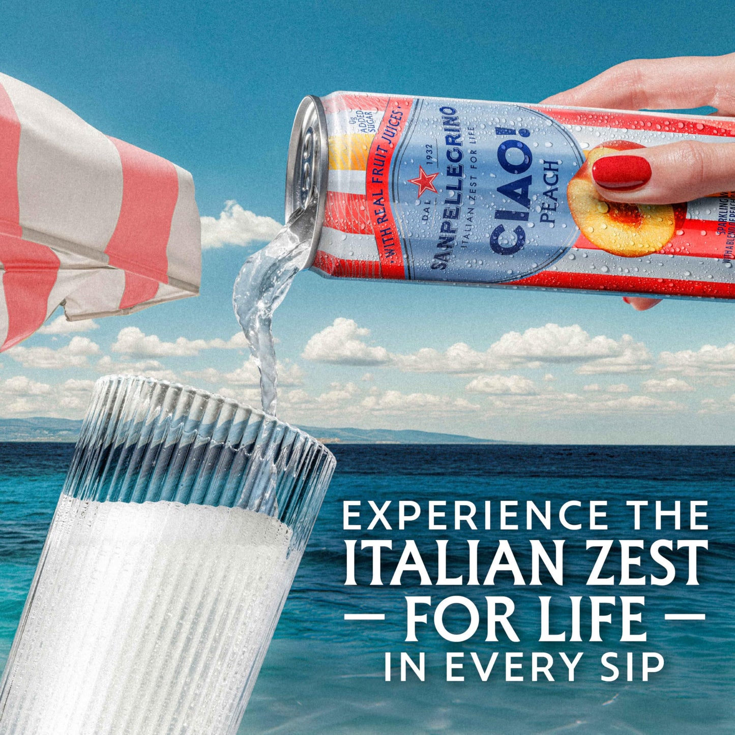 San Pellegrino Peach Ciao Sparkling Water 6 Pack
