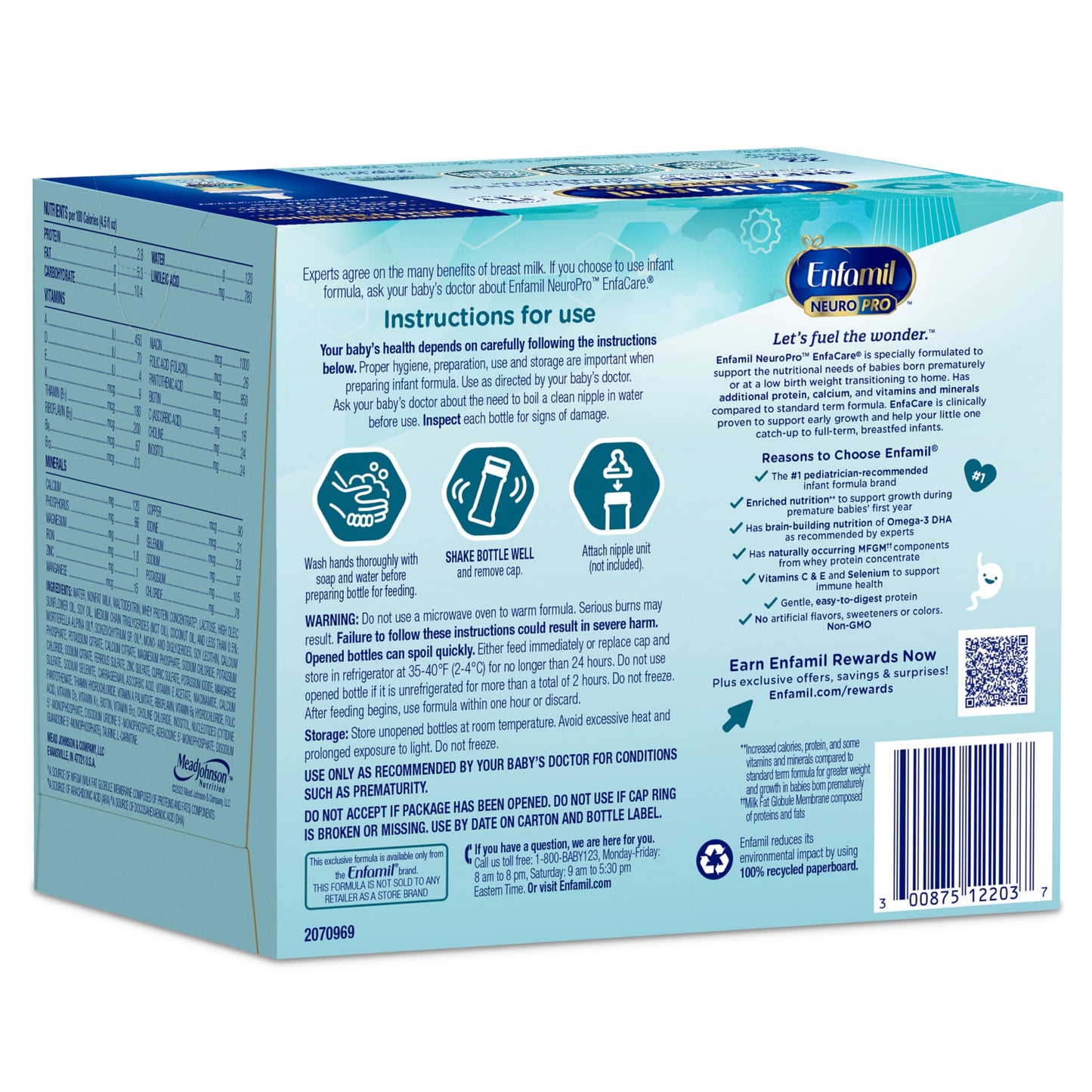 Enfamil NeuroPro EnfaCare High Calorie Premature Baby Formula, Milk-Based with Iron, Brain-Building DHA, Vitamins & Minerals for