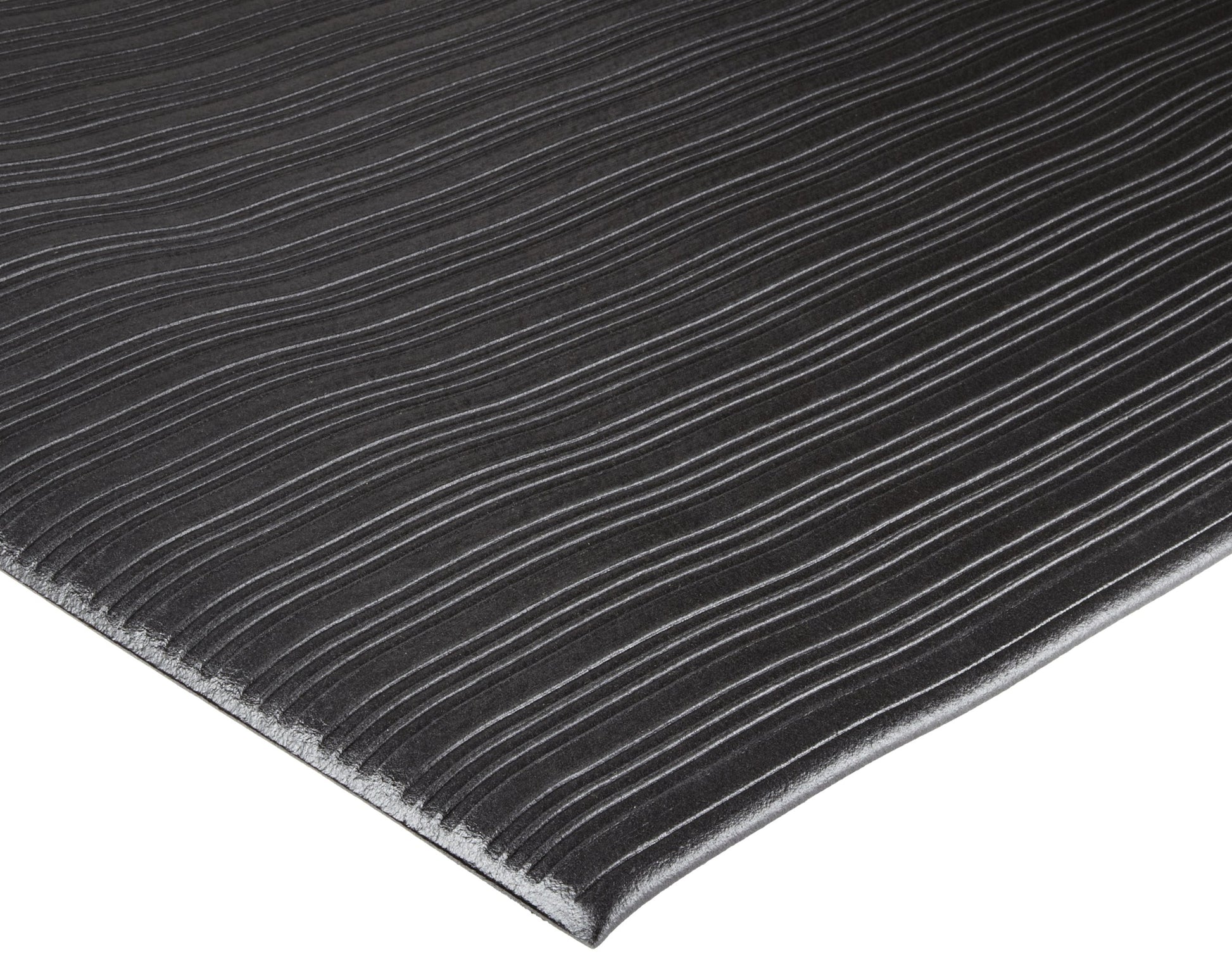 Durable Corporation Vinyl Sof-Spun Standard Anti-Fatigue Mat, For Indoors, 36'' Width X 60'' Length X 3/8'' Thickness, Black