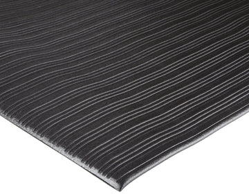 Durable Corporation Vinyl Sof-Spun Standard Anti-Fatigue Mat, For Indoors, 36'' Width X 60'' Length X 3/8'' Thickness, Black