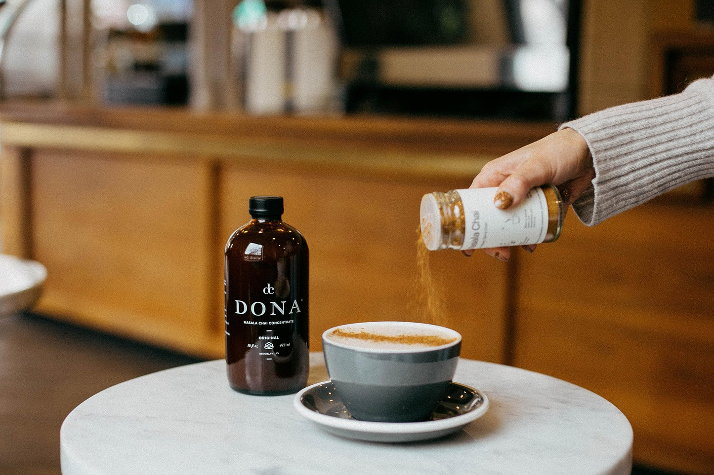 Dona Original Masala Chai Concentrate, Small-Batch, Single-Origin Spices, Hot or Iced Chai, 16 Fl Ounce Bottles (Pack of 2) (Sta