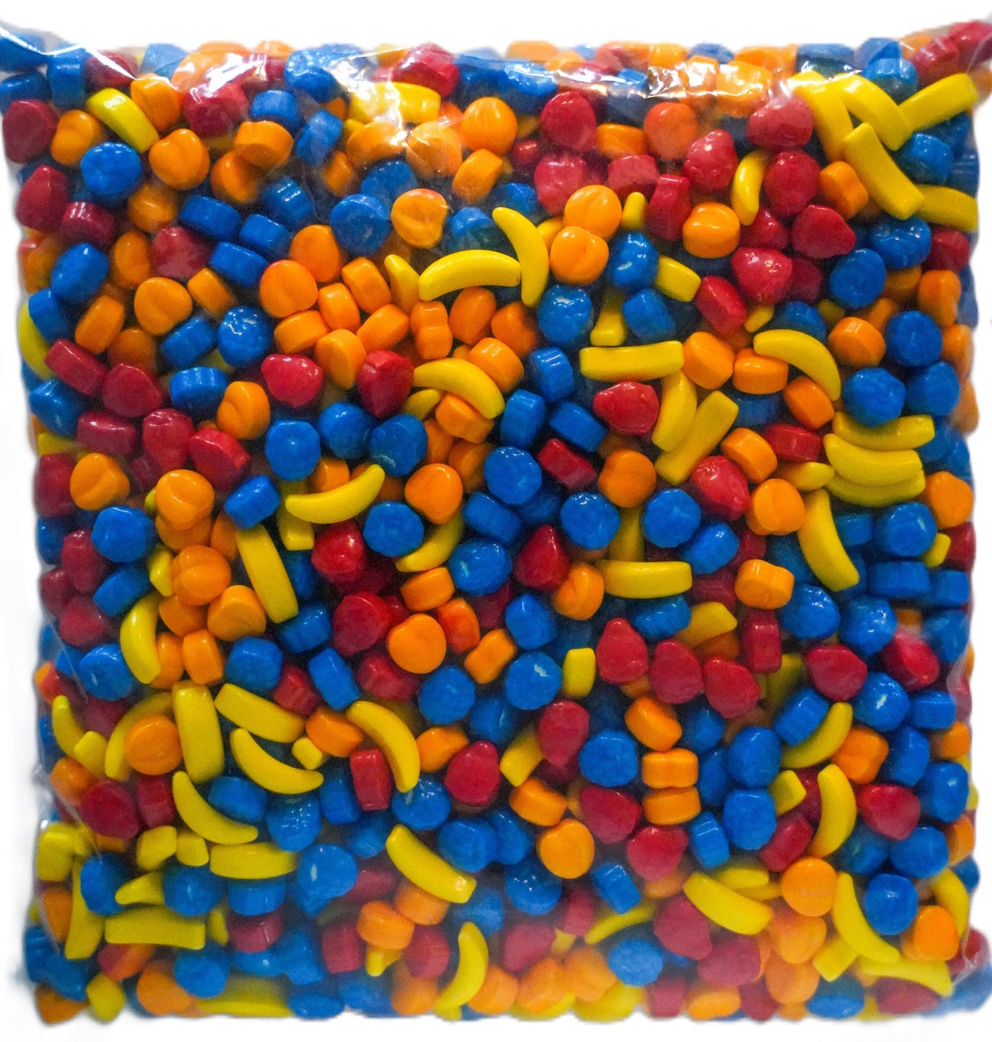 Fruit Shaped Candy - 1 lb of Fresh Hard Sweet Banana Strawberry Peach Blueberry Vending Machine Candy