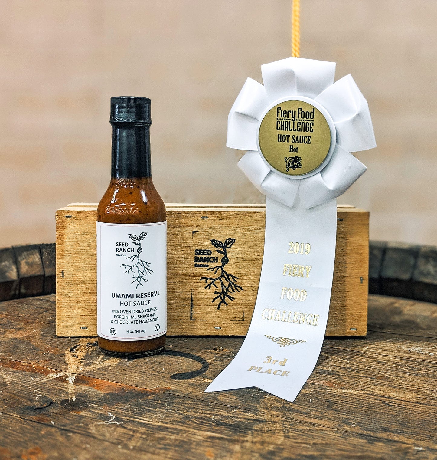 Seed Ranch Umami Reserve Hot Sauce - Spicy Flavor with Oven Dried Olives & Porcini Mushrooms - 5 Fl Oz - Vegan, Non-GMO, Gluten-Free