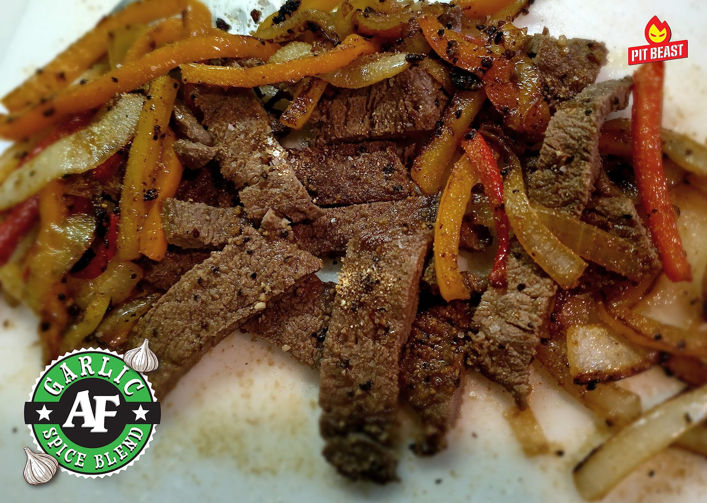 Pit Beast Garlic AF - Garlic, Salt, and Pepper BBQ Rub Seasoning | ALL PURPOSE EXTREME GARLIC FLAVOR SPICE BLEND | Chicken, Past