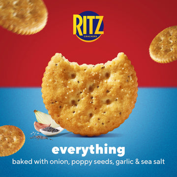 RITZ Everything Crackers, Snacks for Kids and Adults, Lunch Snacks, 13.7 oz