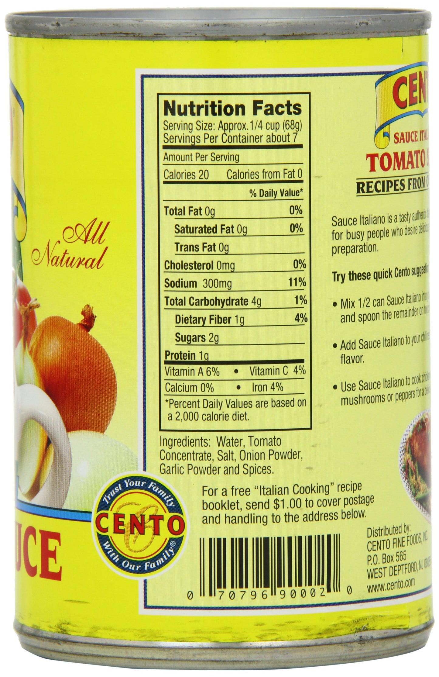 Cento Tomato Sauce, 15 Ounce (Pack of 12