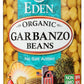 Eden Organic Garbanzo Beans, 15 Oz Can, No Salt, Non-Gmo, Gluten Free, Vegan, Kosher, U.S. Grown, Heat And Serve, Macrobiotic, Chickpeas