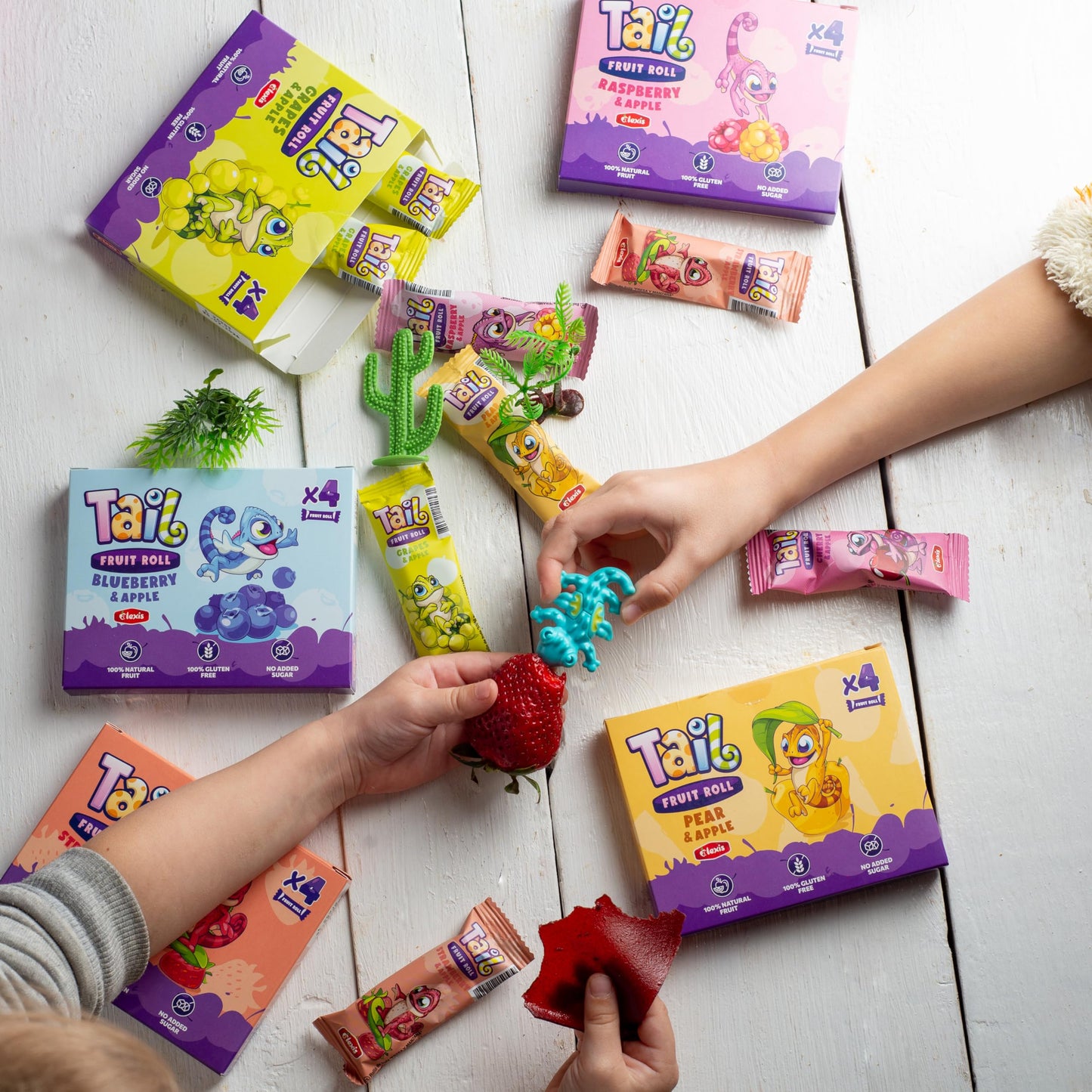 Tail Fruit Roll Healthy Snacks 48 Mix Individual Packs | Variety Flavors For Kids And Adults. No Added Sugar, Non-Gmo, Source Of