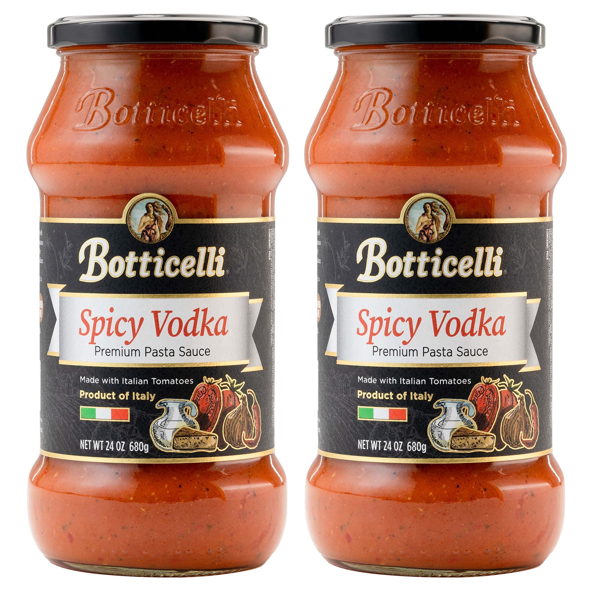 Botticelli Pasta Sauce 2-Pack Spicy Vodka 24 oz Each