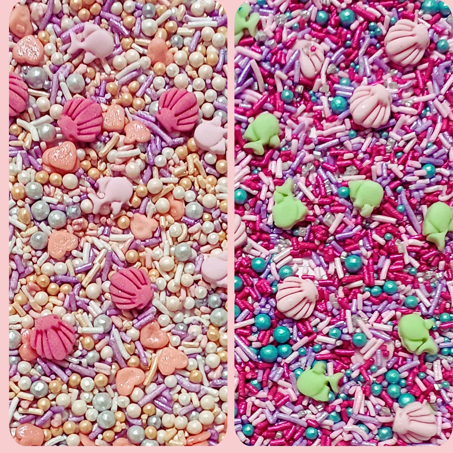 Confect Decorative Sprinkle Mix Set - Under The Sea Theme Edible Sprinkles - Sea Shell, Star Fish, Mermaid & Sea Fishes Sprinkle