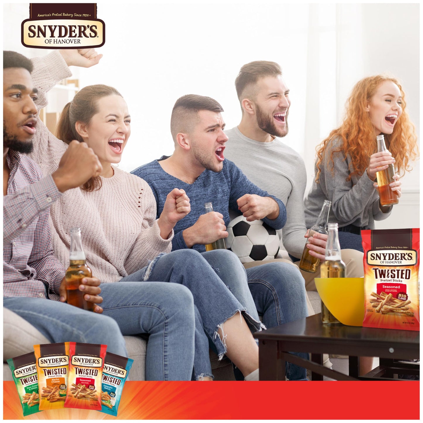 Snyders of Hanover, Seasoned Twisted Pretzel Sticks, 12 Oz Bag (Pack of 3)