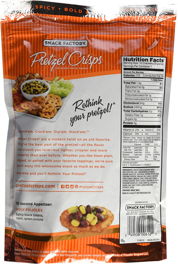 Snack Factory Pretzel Crisp Bfflo Wng, 7.2 Ounce (Pack Of 4)